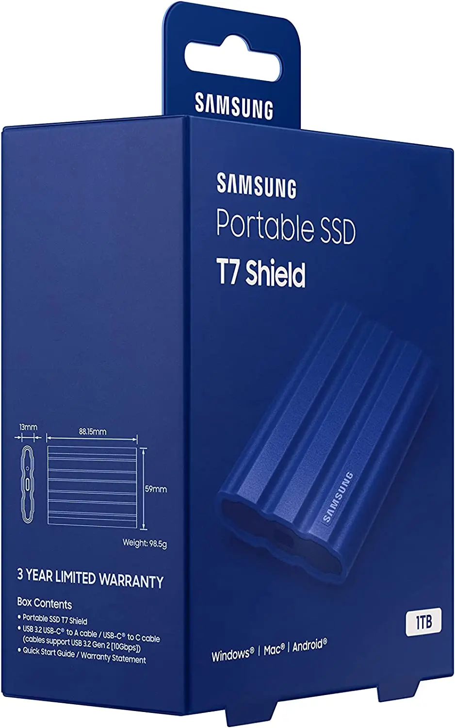 Samsung Портативный SSD T7 Shield 1 ТБ 2 ТБ высокоскоростной внешний жесткий диск, совместимый с твердотельным диском для настольных компьютеров для ноутбуков Изображение 5