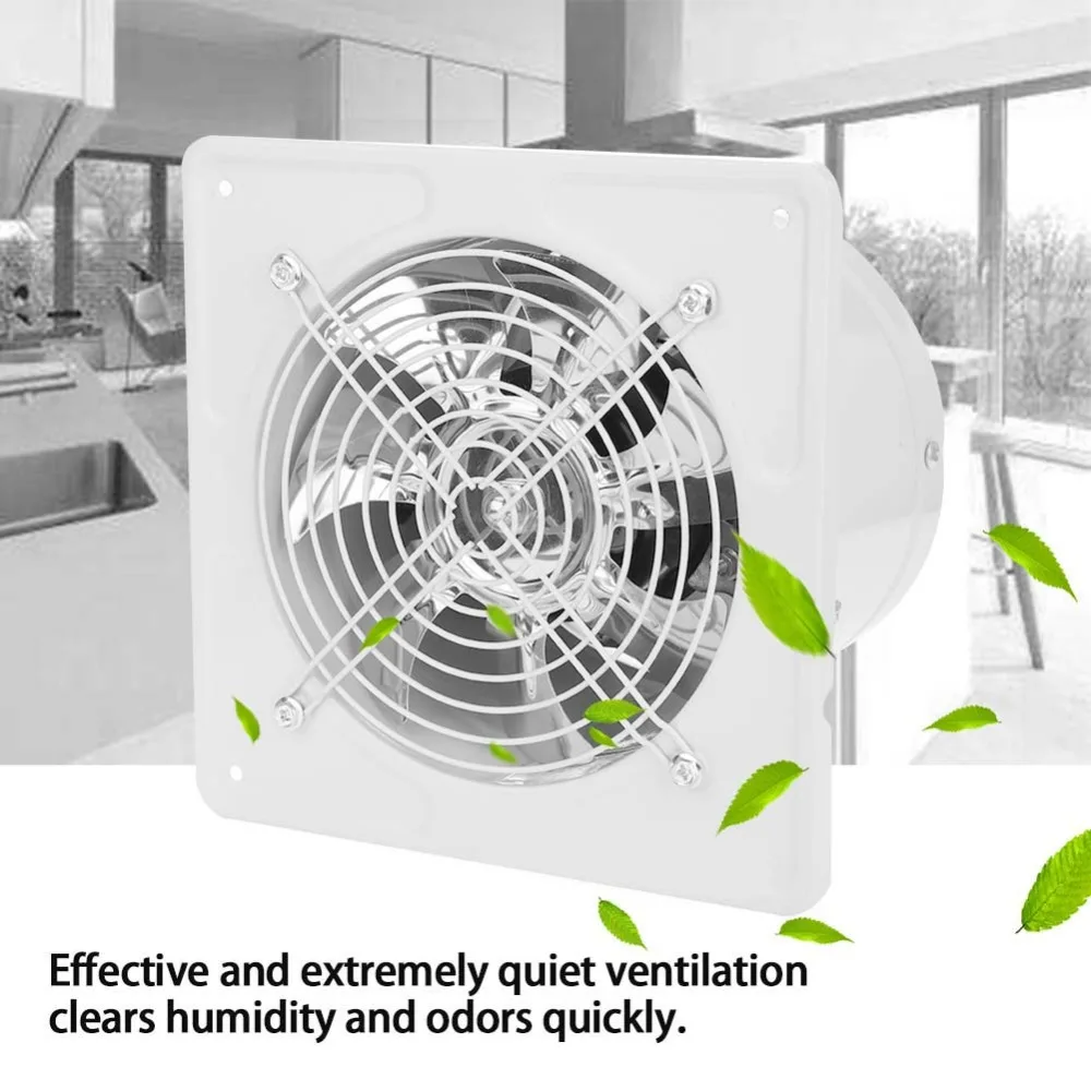 Вытяжной вентилятор мощностью 40 Вт 220 В, 6-дюймовый Вытяжной вентилятор, Настенный, с низким уровнем шума, для домашней ванной комнаты, для кухни, для вентиляции  Изображение 0