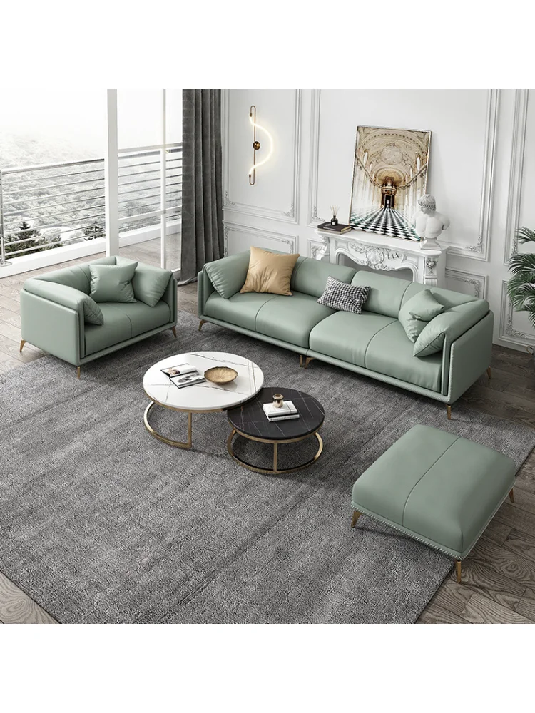 Диван Napapie, итальянский роскошный кожаный диван, гостиная, простая современная гостиная, прямой диван, комбинированная мебель sofá Изображение 0