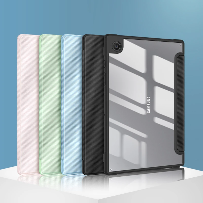 Для Samsung Galaxy Tab A8 Чехол 2021 Trifold Stand Из Искусственной Кожи Sleep Wake Cover Sleeve Для Планшета Galaxy 10.5 Dux Ducis Изображение 4