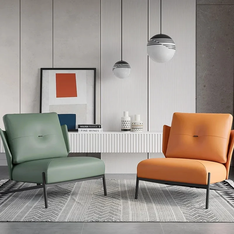 Игровой зал, кресла для гостиной, кресло для отдыха, мобильное удобное современное кожаное кресло для дома, итальянские шезлонги для салона, скандинавская мебель Изображение 0
