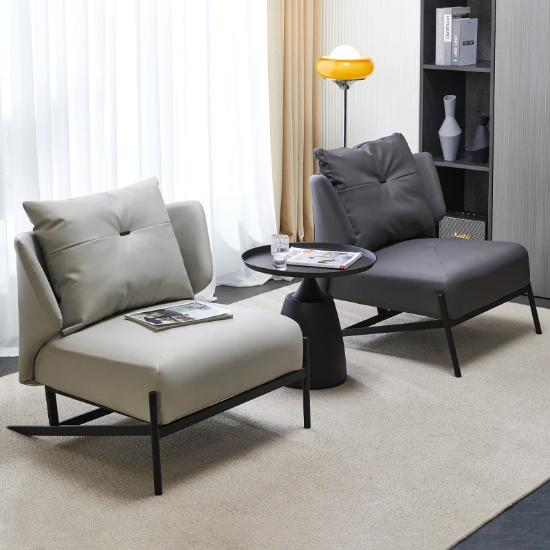 Игровой зал, кресла для гостиной, кресло для отдыха, мобильное удобное современное кожаное кресло для дома, итальянские шезлонги для салона, скандинавская мебель Изображение 1
