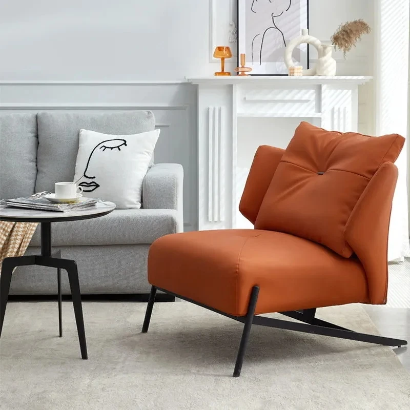 Игровой зал, кресла для гостиной, кресло для отдыха, мобильное удобное современное кожаное кресло для дома, итальянские шезлонги для салона, скандинавская мебель Изображение 4