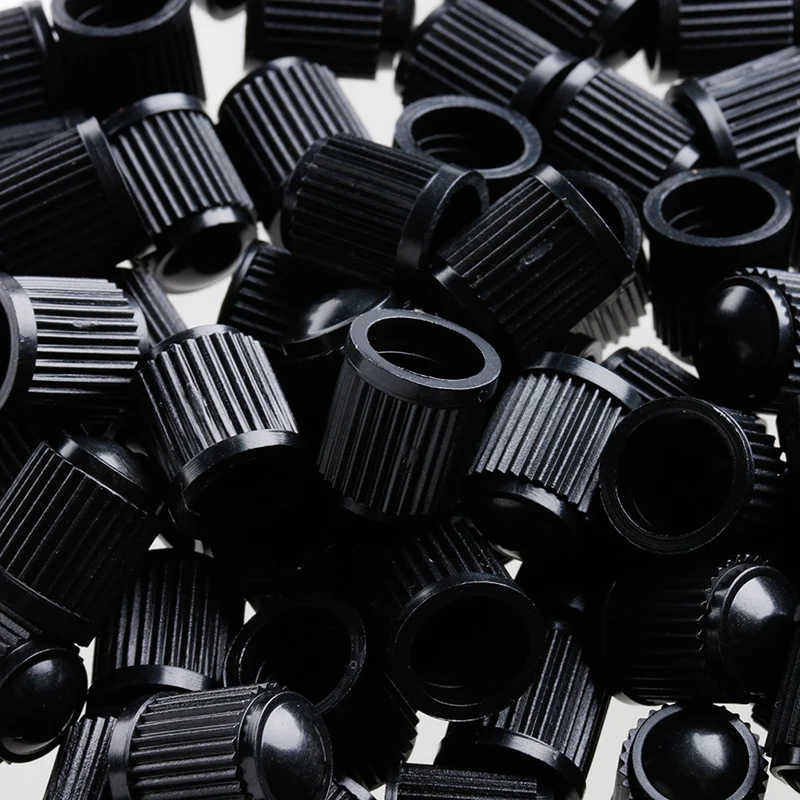 Новые 100-кратные пластиковые колпачки для штока клапана колеса автомобиля мотоцикла мотоцикла, шины, черный Изображение 3