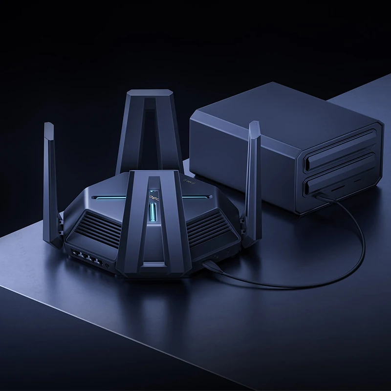 Новый 10-гигабитный маршрутизатор XIAOMI Wi-Fi Трехдиапазонный двойной сетевой порт 10G, 2 ГБ оперативной памяти, Ретранслятор ускорения игр, беспроводная сеть USB 3.0, IPTV. Изображение 1