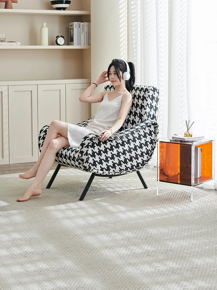Современное простое кресло, дизайнерское кресло для отдыха, диван, тканевое кресло для гостиной, балкон, роскошное кресло для переговоров Изображение 5